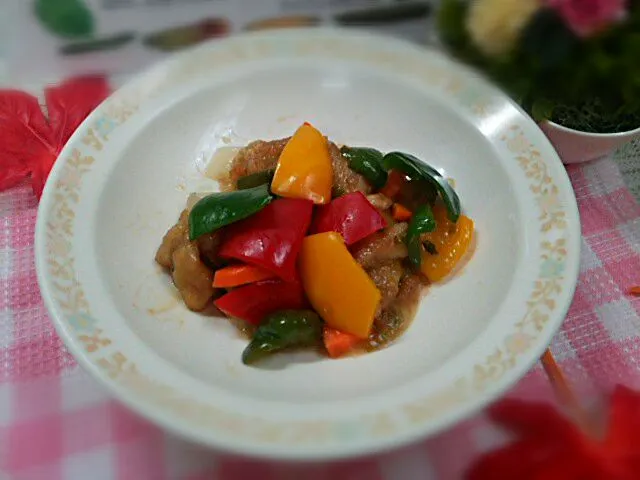 鶏肉と野菜の甘酢あんかけ|よっしー(=^ェ^=)さん