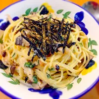 きのことたらことシソのパスタ|makiさん