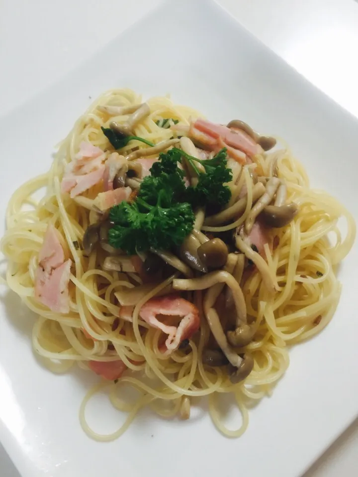 しめじとベーコンの和風パスタ|くみこさん