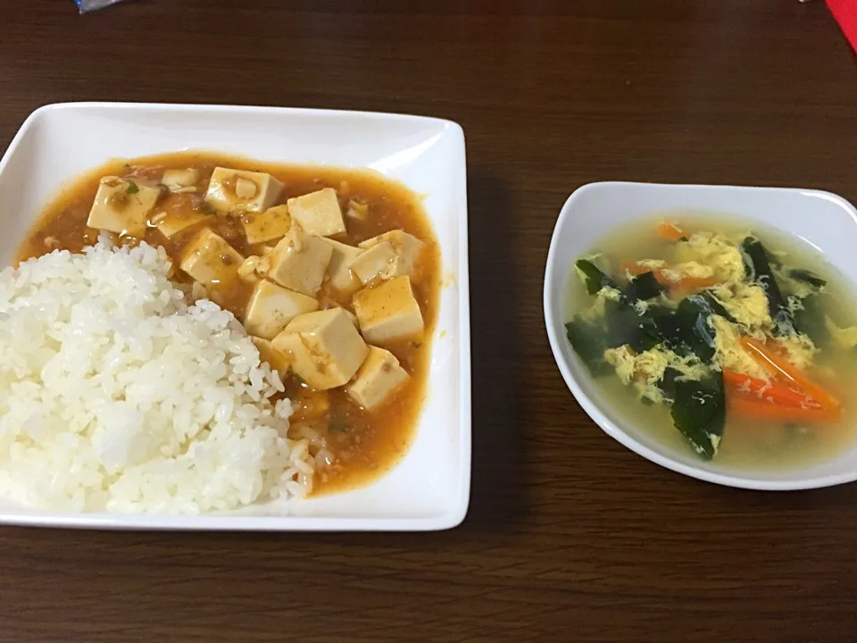 麻婆豆腐、中華スープ|なおこさん