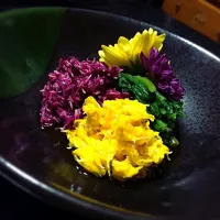 菊と菊菜のお浸し