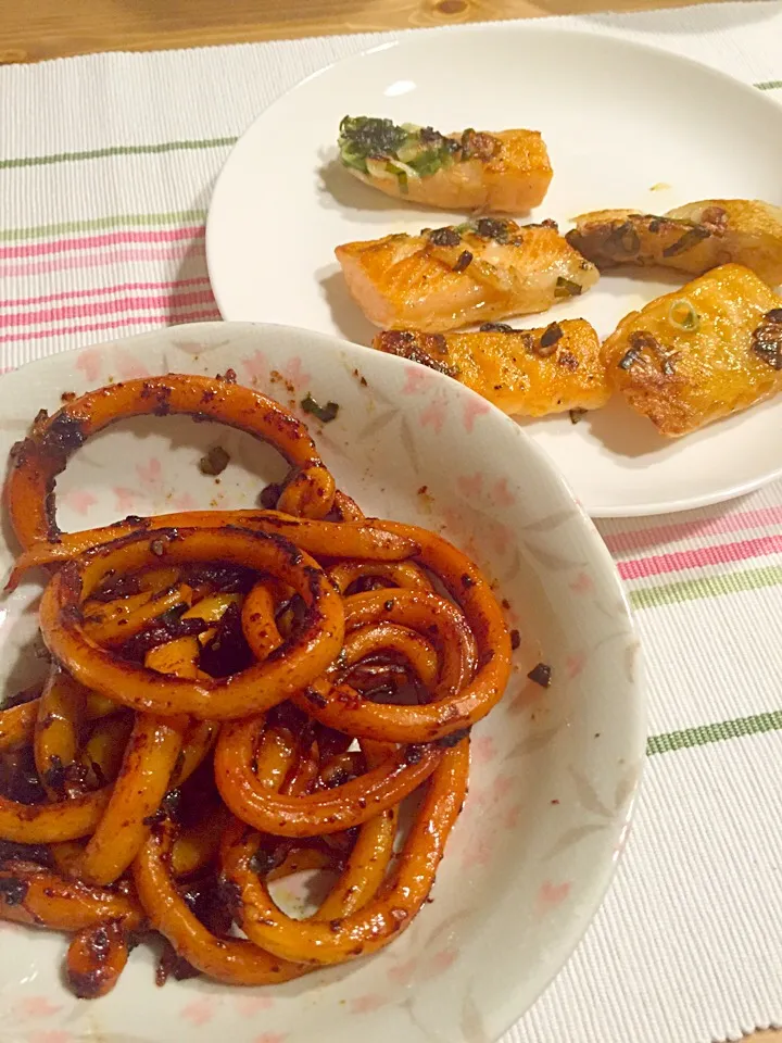 イカの生姜焼きとネギ塩のハラス|Reiko Araiさん