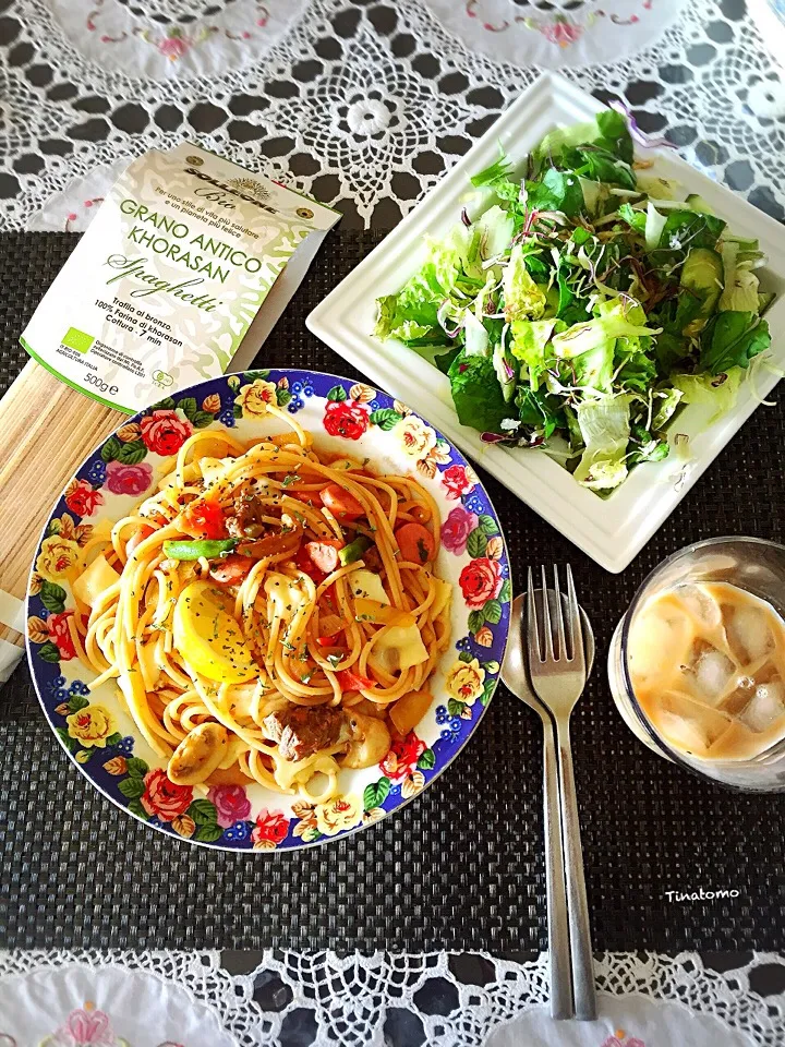 お野菜と軽いトマトソースパスタでブランチ！|Tina Tomoko😋さん