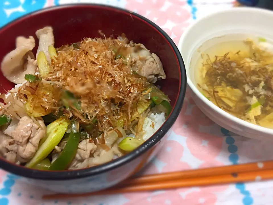 Snapdishの料理写真:洋風ぶた丼|みあさん