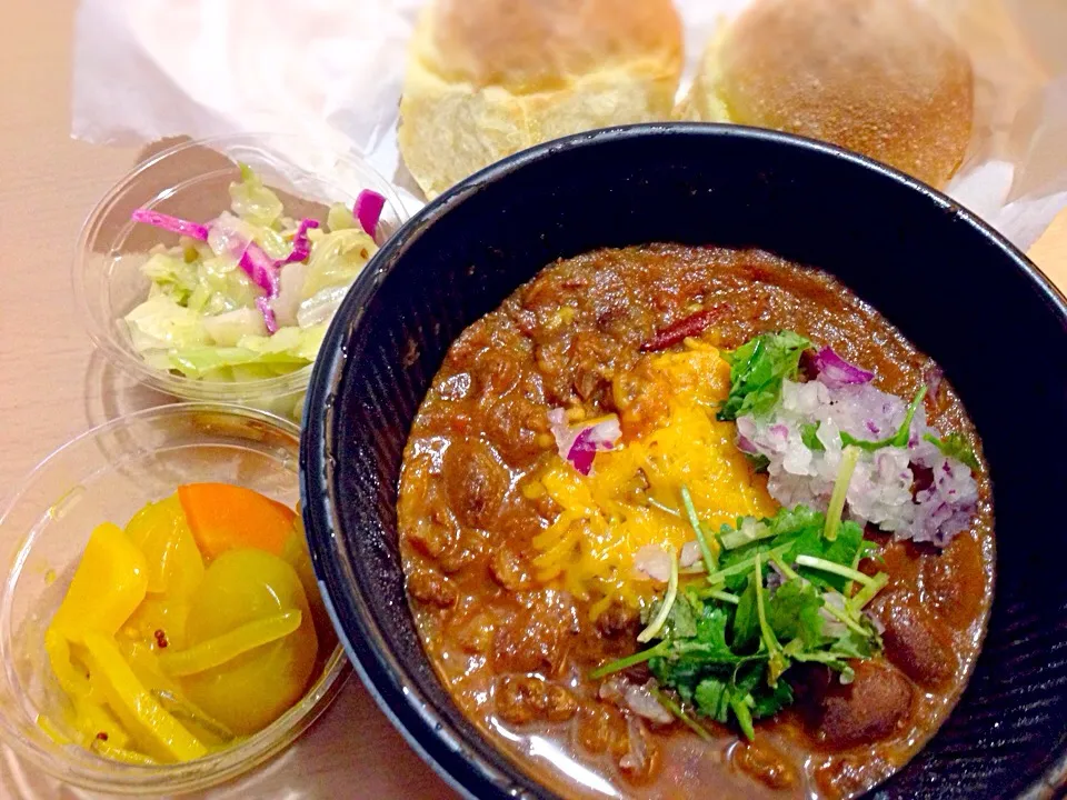 Snapdishの料理写真:Beef Chilli Beans Takeout|chan mitsuさん