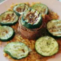 Mashed sweet potatoes with grilled zucchini and grilled sweet potatoes #vegan #Vegetarian #Vegetable #zucchini #squash #sweetpatatoes #healthy #grill|Hanneke Dingena Beersさん