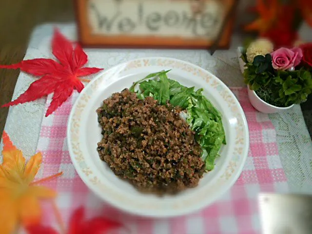 なすたっぷりの肉みそ丼|よっしー(=^ェ^=)さん