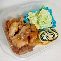 Snapdishの料理写真:豚肉のからし焼き弁当 #お弁当