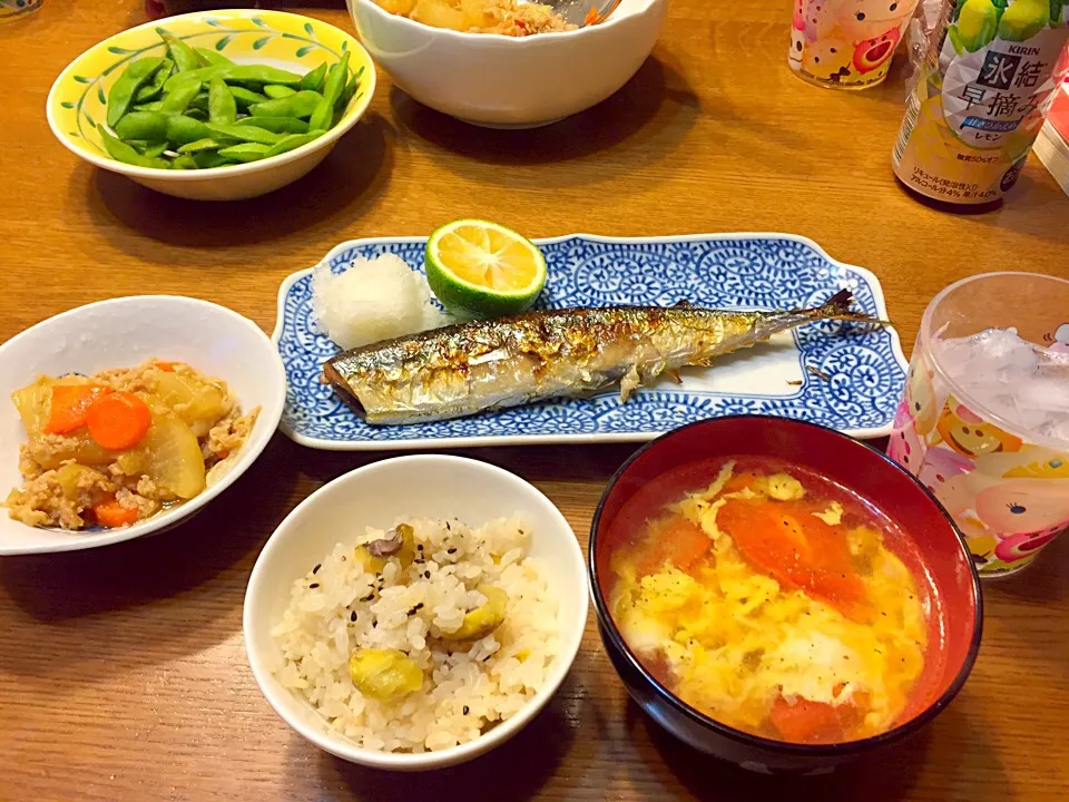 栗ご飯とサンマ|佐藤聡子さん