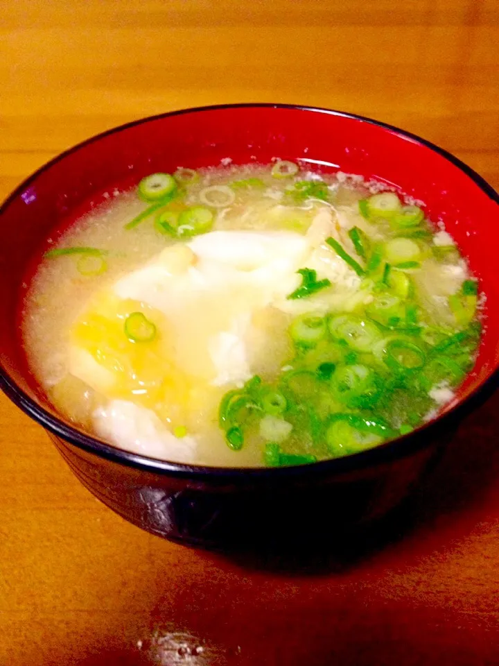 Snapdishの料理写真:とろけた野菜の味噌汁🍲卵in|まいりさん