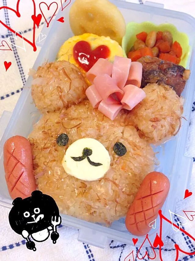 Snapdishの料理写真:10/2 ふわふわクマさん弁当|はゆさん