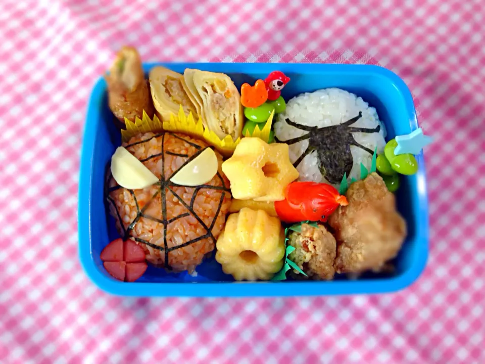 Snapdishの料理写真:スパイダーマン弁当|あきとんとんさん