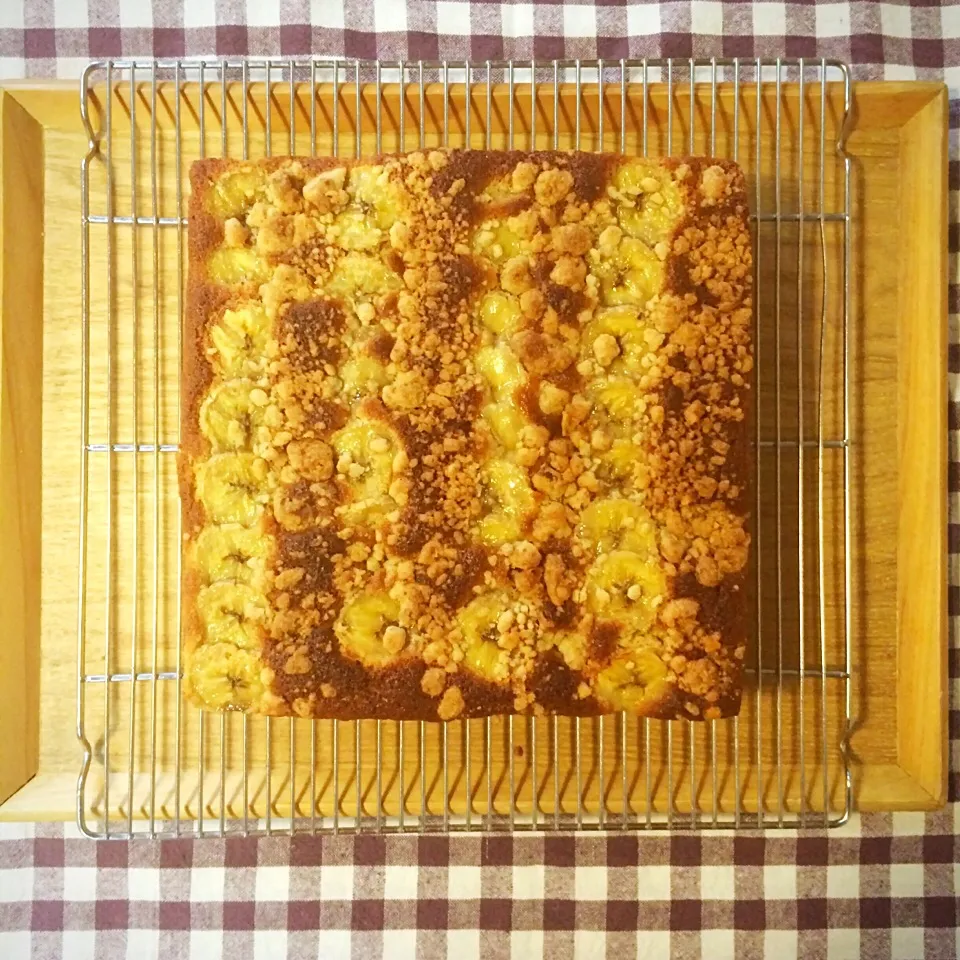 食べ忘れたバナナ一気に消費。バナナのカトルカール。焼きたて〜。|yukko7740さん