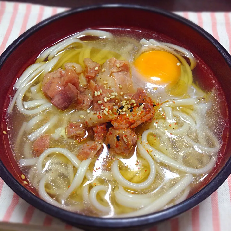 鶏塩うどん(風)|ぴーちちさん