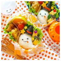 魔女おばけちゃんでハロウィン弁当♡