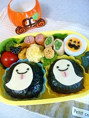 Cherry2005さんの簡単キャラ弁☆ハロウィン　おばけのお弁当♪ #楽天レシピ|楽天レシピさん