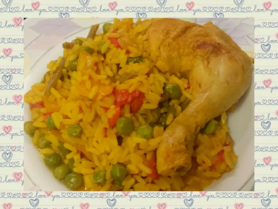 selfmade Paella pan with chicken
 #paella pollo|Najeskaさん