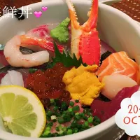 Snapdishの料理写真:「日の出」の海鮮丼|田中徳徳さん