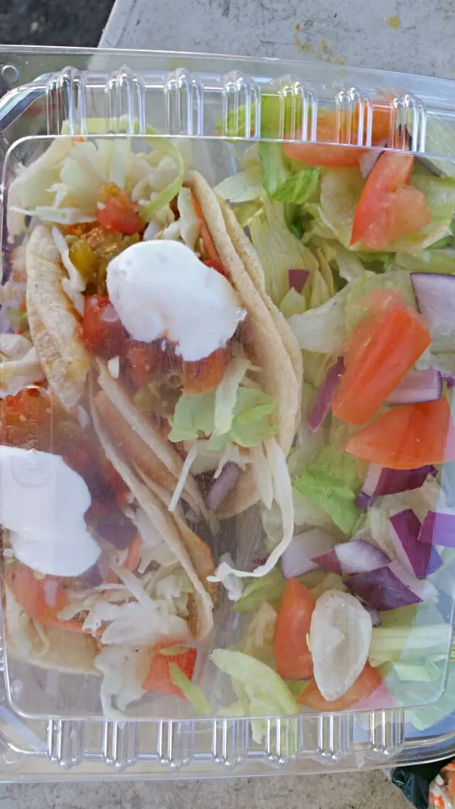 Snapdishの料理写真:#Fish #Tacos and a side #Salad|Precious Loveさん