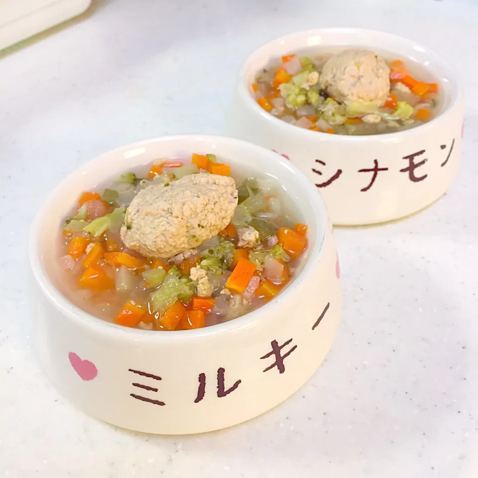 ⭐︎ワンコごはん⭐︎
サーモンとお豆腐、エリンギのつみれスープ|シナミルさん