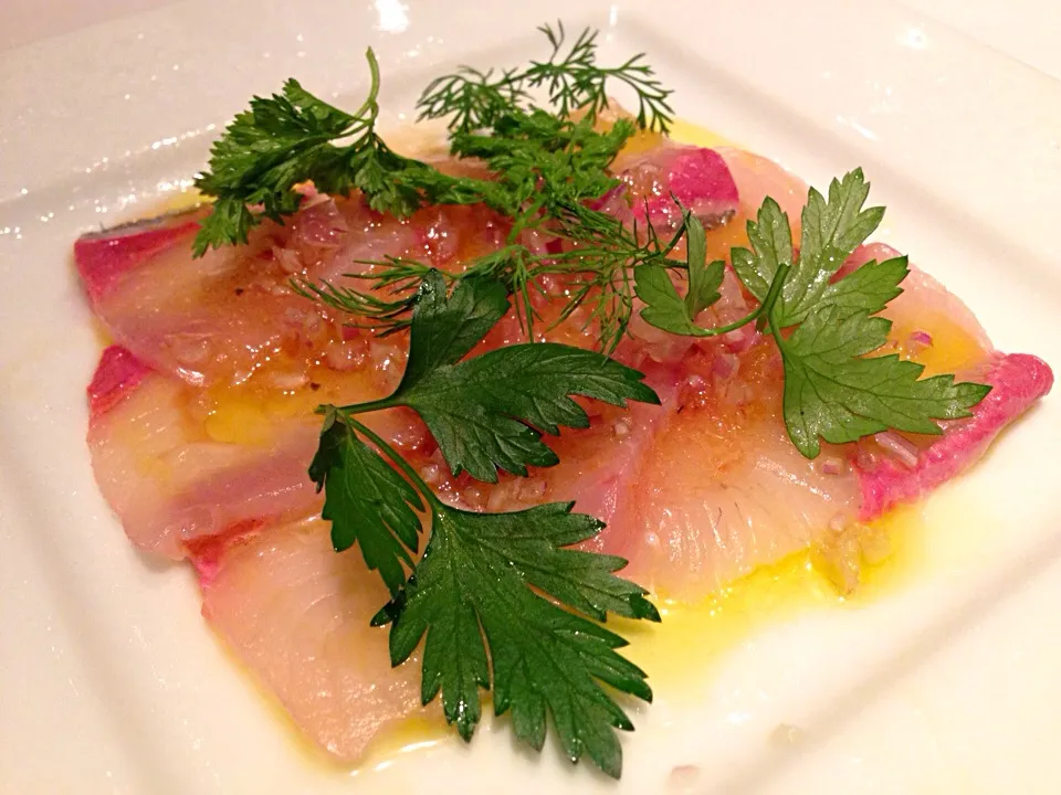 Carpaccio di pesce 鮮魚のカルパッチョ（カンパチ）|ゆうじ.さん