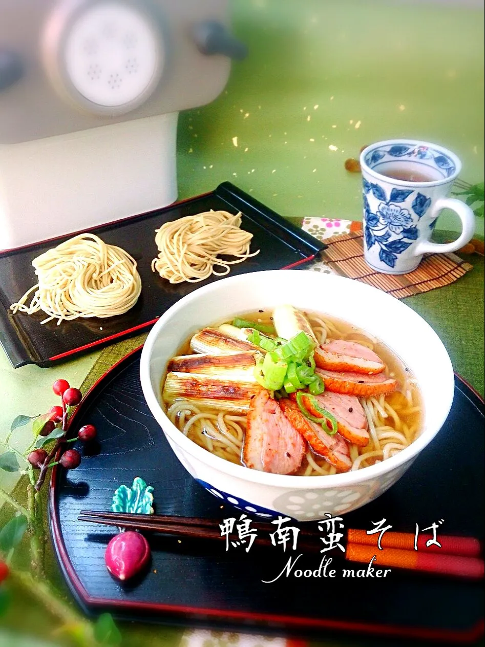 ★自家製そばde鴨南蛮蕎麦～ヌードルメーカー使ったよ～★|B L U E 🍴さん