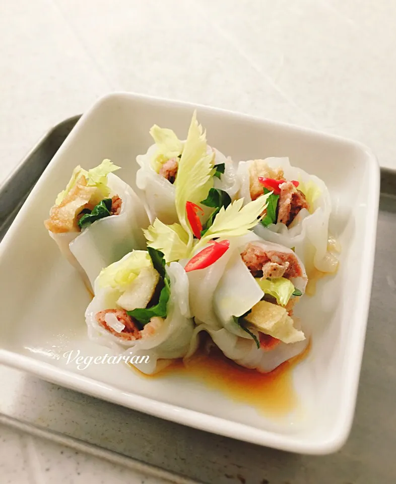 Stuffed Rice Noodle Rolls (HK Chee Cheong Fun)|Indulgeさん