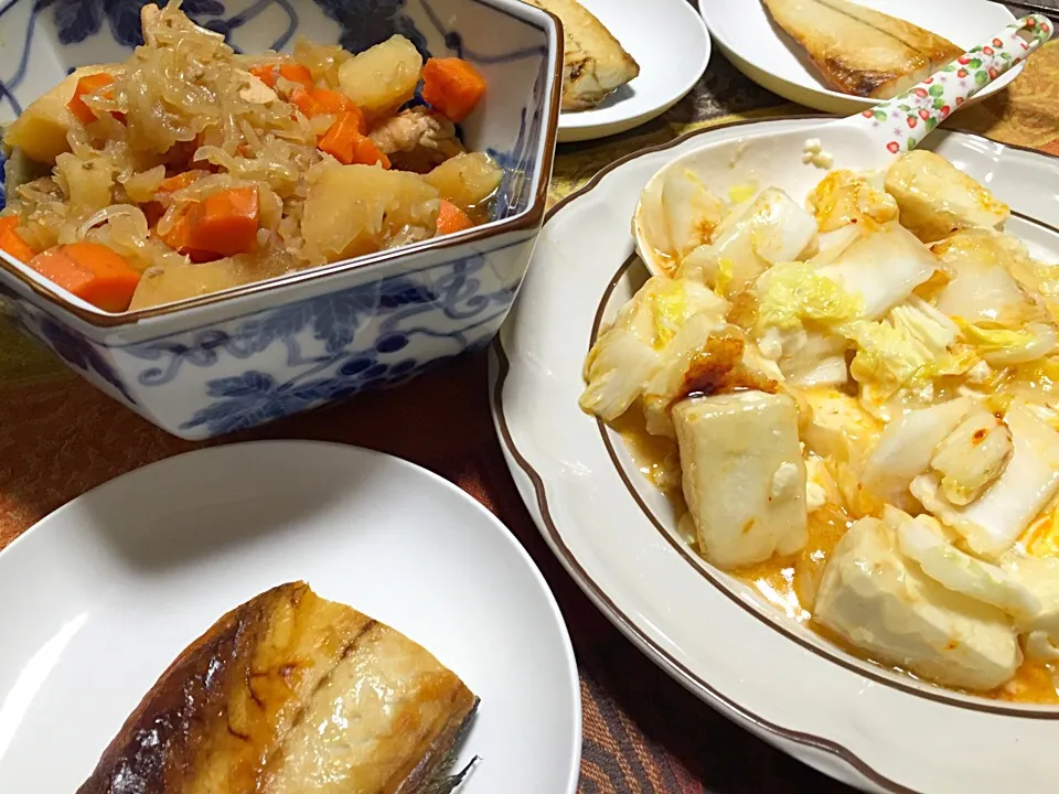 とりじゃが・塩鯖・揚げ豆腐と白菜の中華炒め|Yuko Kisoさん