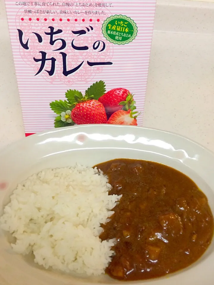 見た目普通のカレー😊いちごのカレー🍛💕|モモさん