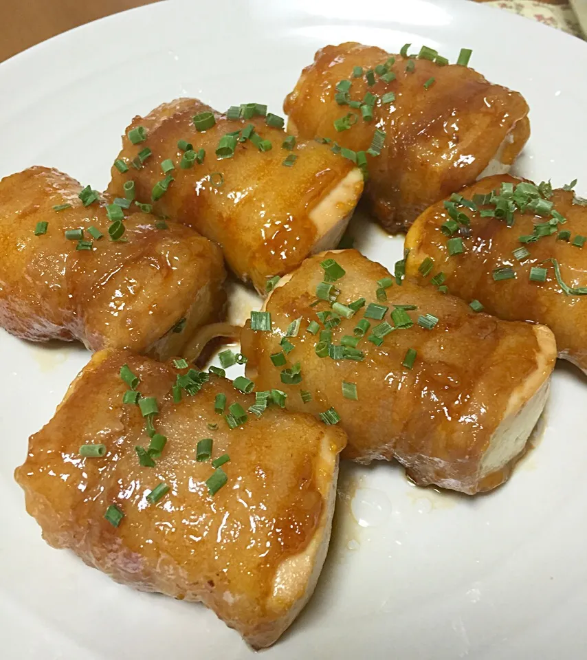 肉巻き豆腐の照り焼き|ぽよぽよまゆかさん