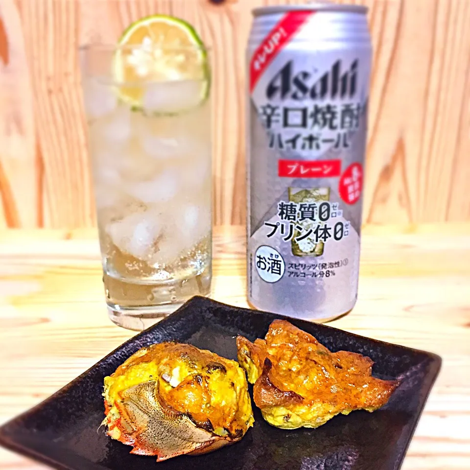 今宵の一酒一肴『辛口焼酎ハイボール』と『ツガニの甲羅グラタン』|ち〜おんさん