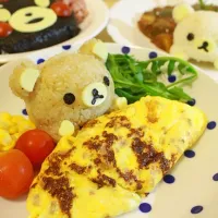 Snapdishの料理写真:Rilakkuma Omurice リラックマ オムライス|Bren Luiさん