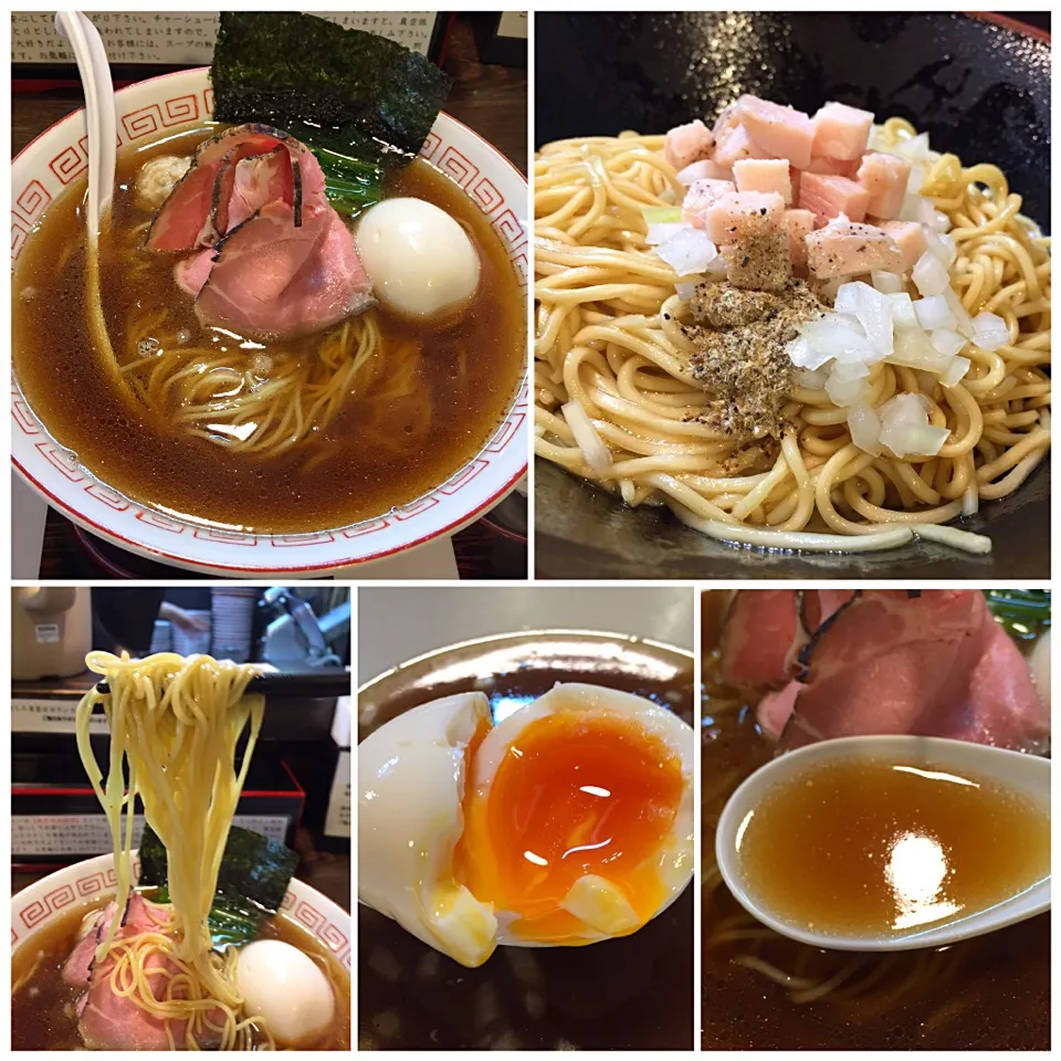 Snapdishの料理写真:味玉醤油ラーメンと替え玉@らぁめん小池(上北沢)|塩豚骨さん