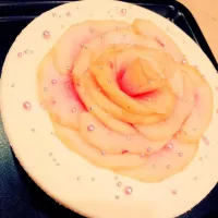 Snapdishの料理写真:桃のレアチーズケーキ♡|eimyさん