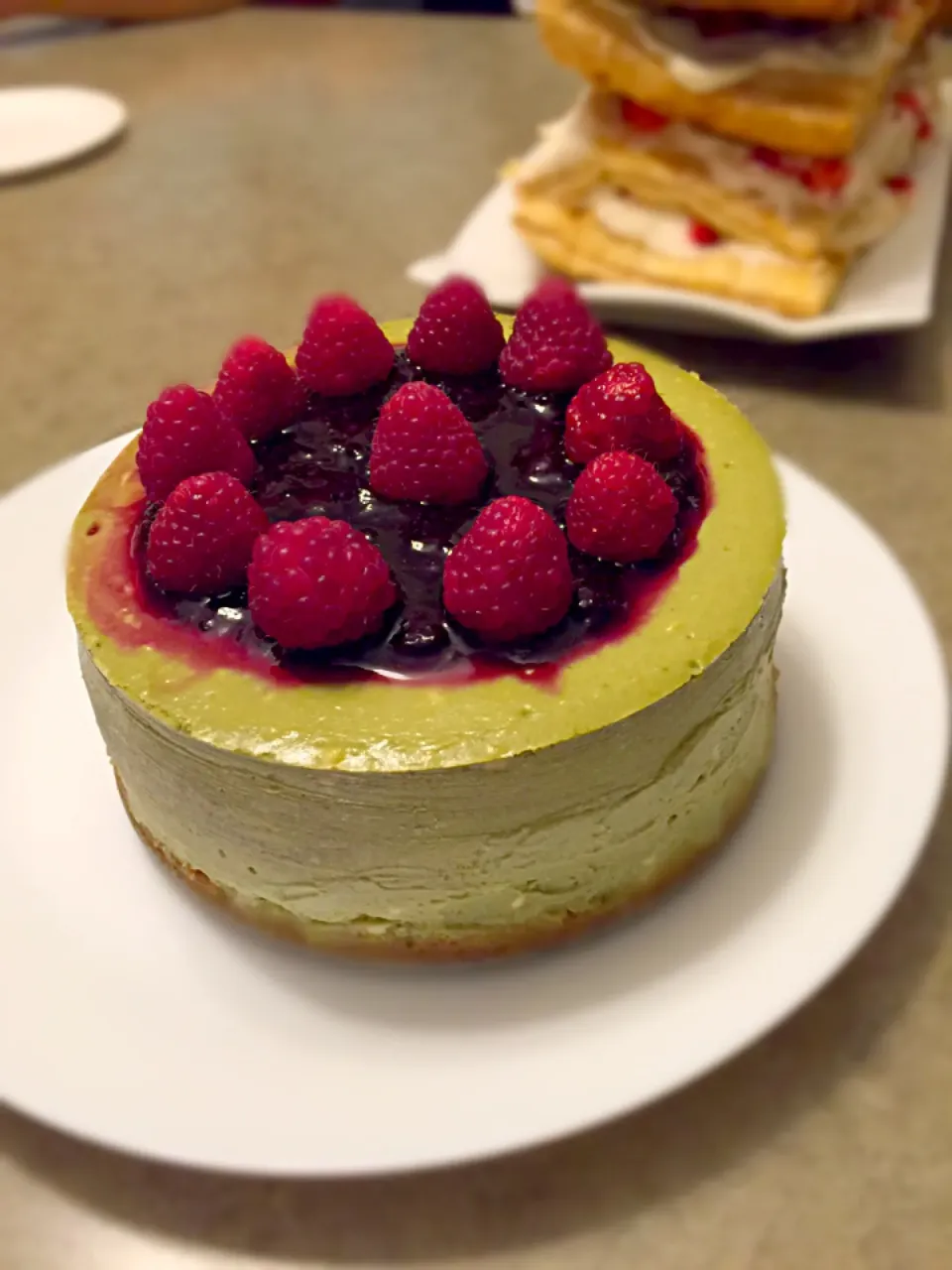 Green tea cheesecake 🍰|prinSjさん