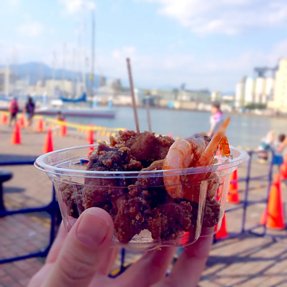 Snapdishの料理写真:フェス飯🗻まぐろの竜田揚げ|こいちさん