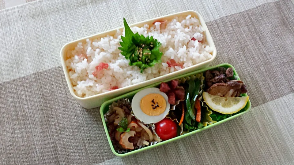 10/6   主のお弁当    もっさんの昆布茶ピーマン炒め拝借しました！有り難う💓|おちゃわんさん