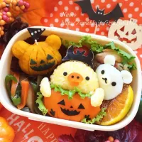 🎃ハロウィン衣装のキイロイトリさんとおばけコリラちゃん👻