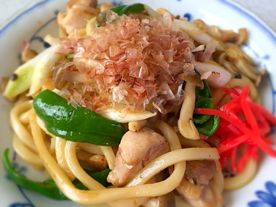 Snapdishの料理写真:鶏焼きうどん|カリコさん