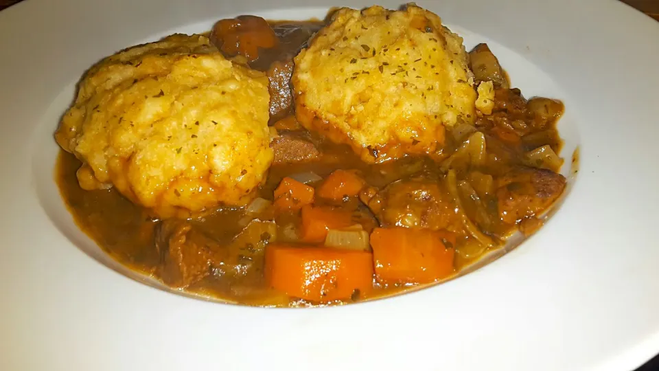 beef stew & horseradish dumplings|kazさん