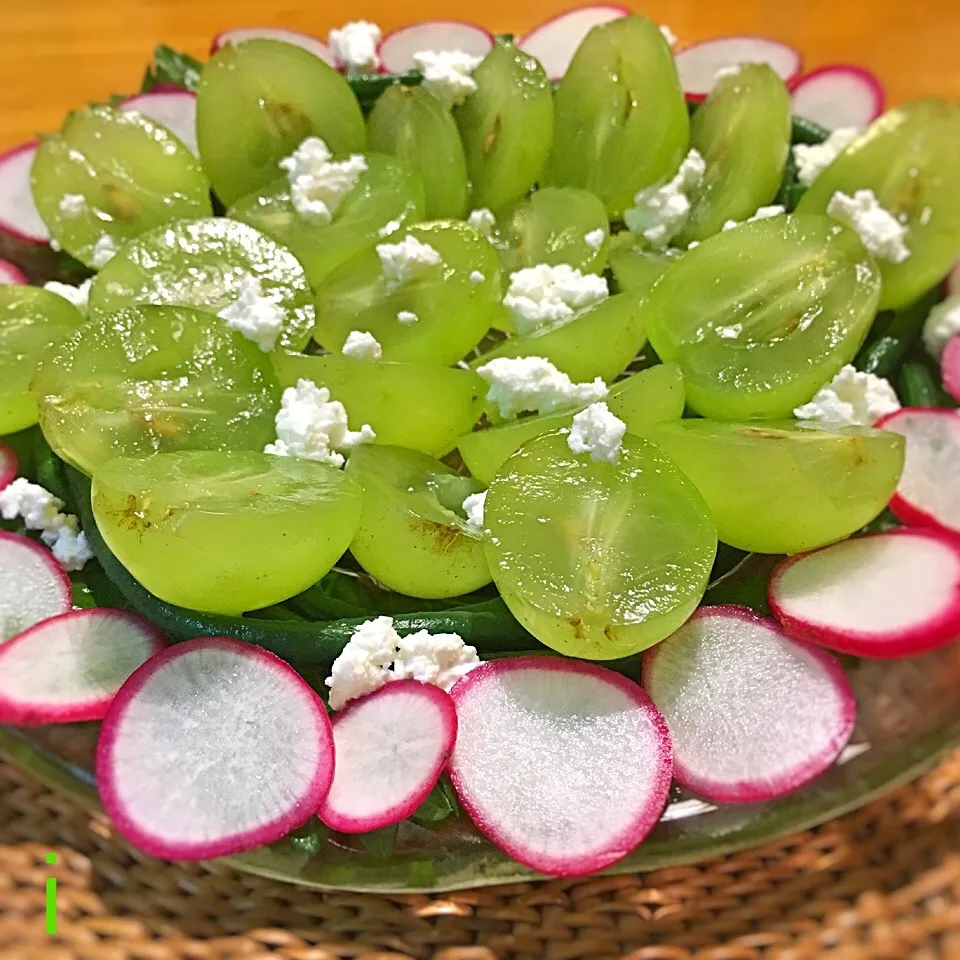 マスカット・オブ・アレキサンドリア&カッテージチーズのサラダ 【muscat & cottage cheese salad】|izoomさん