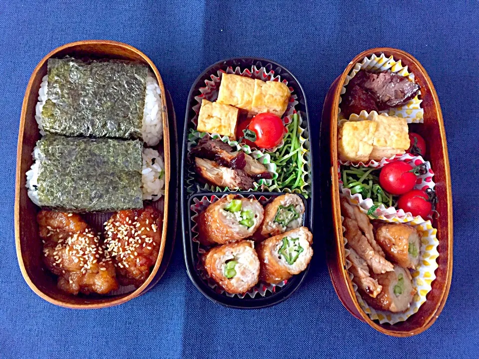 Snapdishの料理写真:夫婦わっぱ弁当|よぴさん