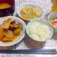 ブリ大根
肉団子のスープ
酢の物|ゆきさんʕ·͡ˑ·ཻʔෆ⃛さん