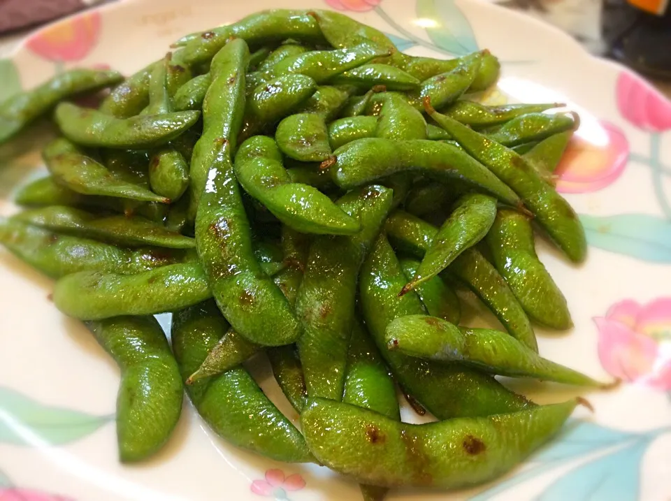 この夏！お世話になりました「枝豆のオイスターソース炒め」😀|アライさんさん