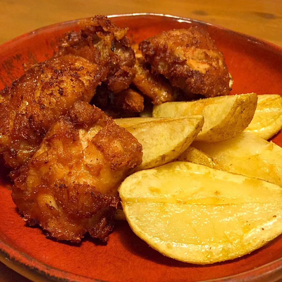 Curry'OHANA 特製鶏からあげと大正メイークインフライドポテト|カウンター嬢さん