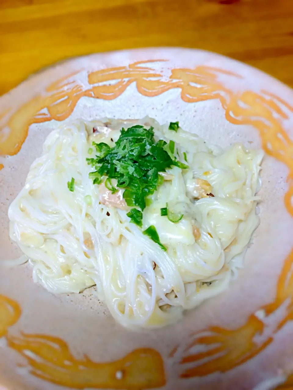 Snapdishの料理写真:ツナクリームパスタ…ならぬそうめん⁉︎|Sachio Satoさん