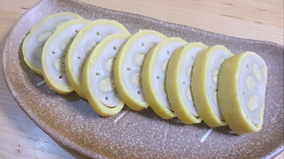 Snapdishの料理写真:10/7 Japanese spicy lotus root #からし蓮根 #熊本の料理|タップダンスシチーさん