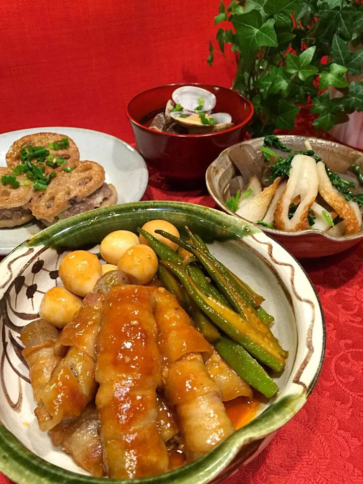 Tomoko Itoさんの料理 こんにゃく肉巻きにんにく味噌炒め煮💕|みなさん