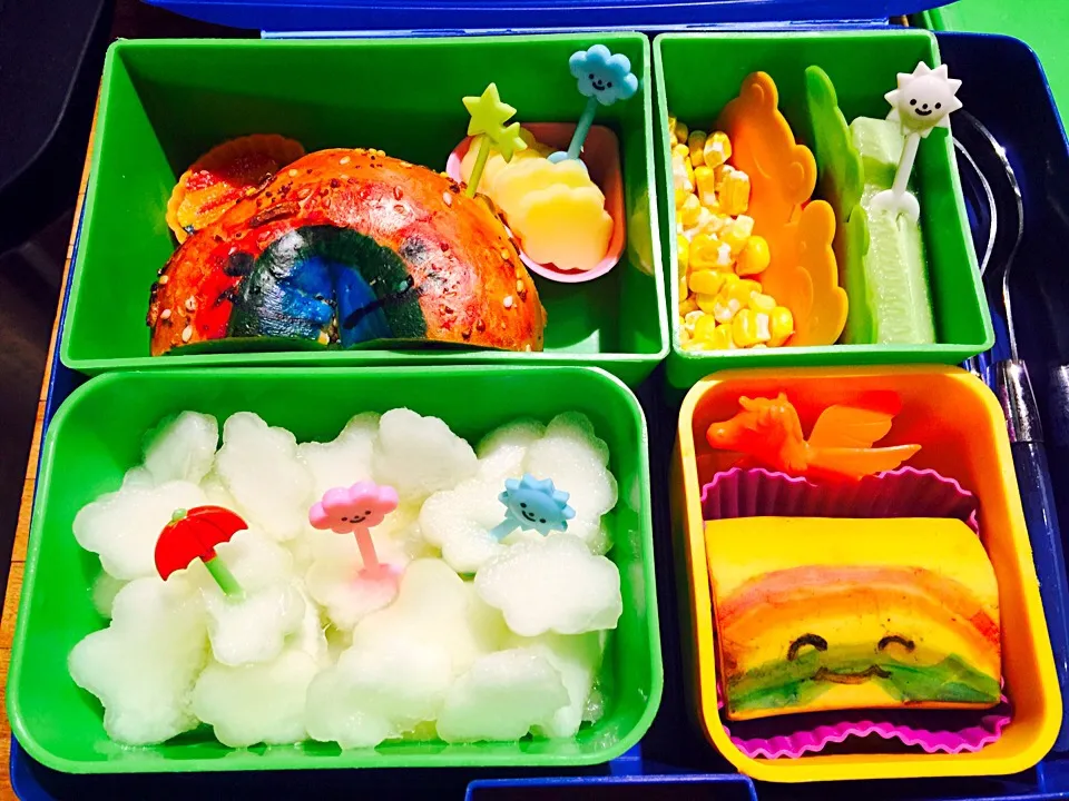 Rainbow bento lunch and snacks|Cheryl Melnickさん