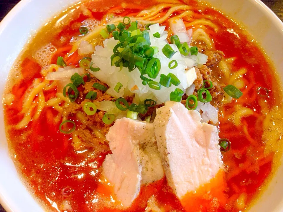 100 濃厚鶏白坦坦麺 中辛 大痺れ @麺屋とがし|タカパパさん